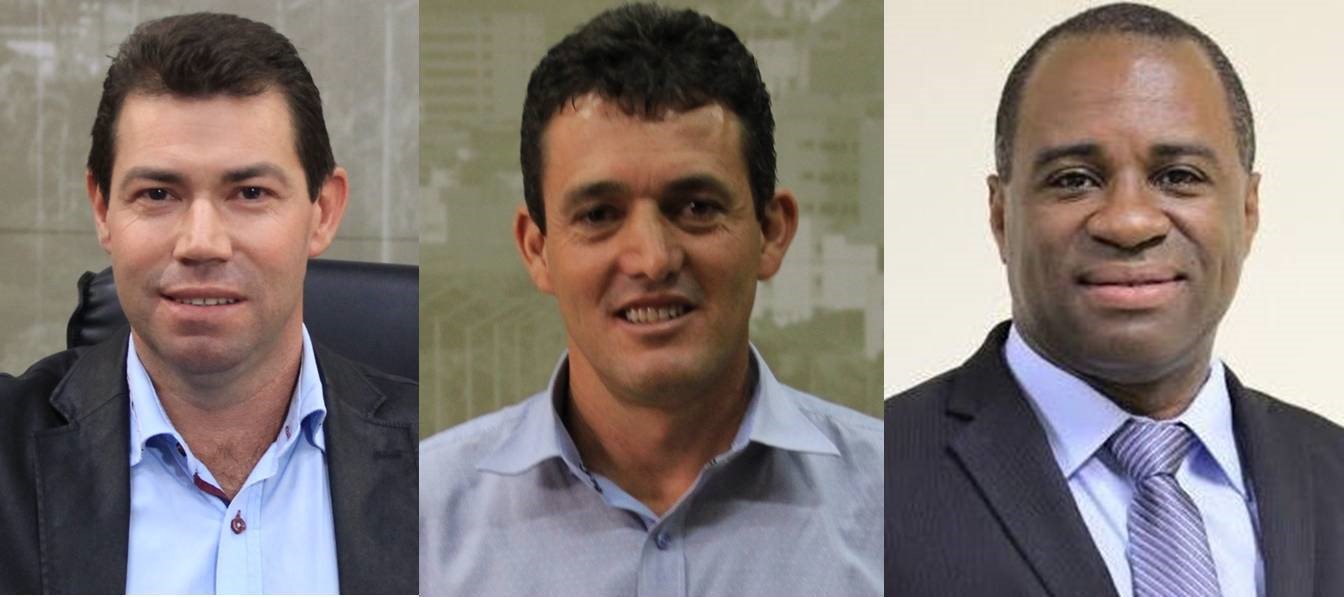 Imagem 1 da notícia: Presidente Adriano da Farmácia, Odair Quincote e Adelson do Hospital dão entrevista ao Fala Cidade