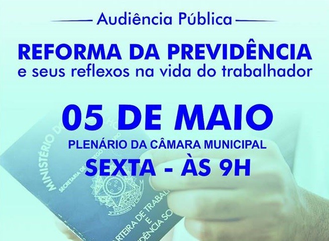 Imagem 1 da notícia: Com. de Ordem Social vai debater reforma da Previdência em Audiência Pública