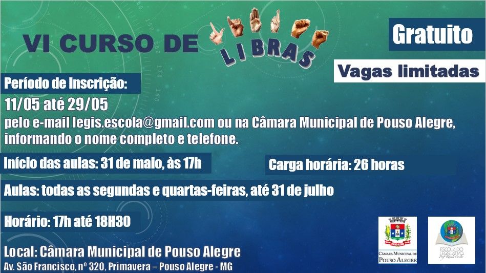 Imagem 1 da notícia: Escola do Legislativo abre inscrições para Curso de Libras