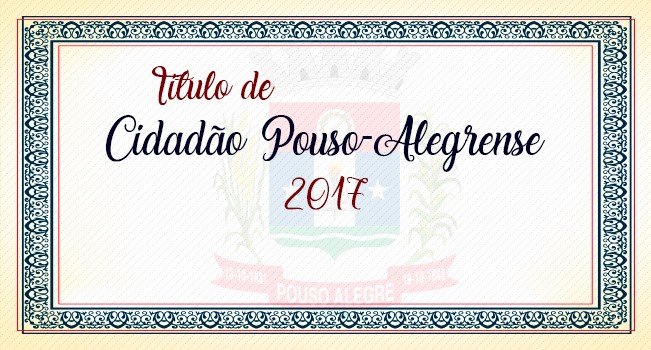 Imagem 1 da notícia: Solenidade do Título de Cidadão Pouso-Alegrense é remarcada para dia 30