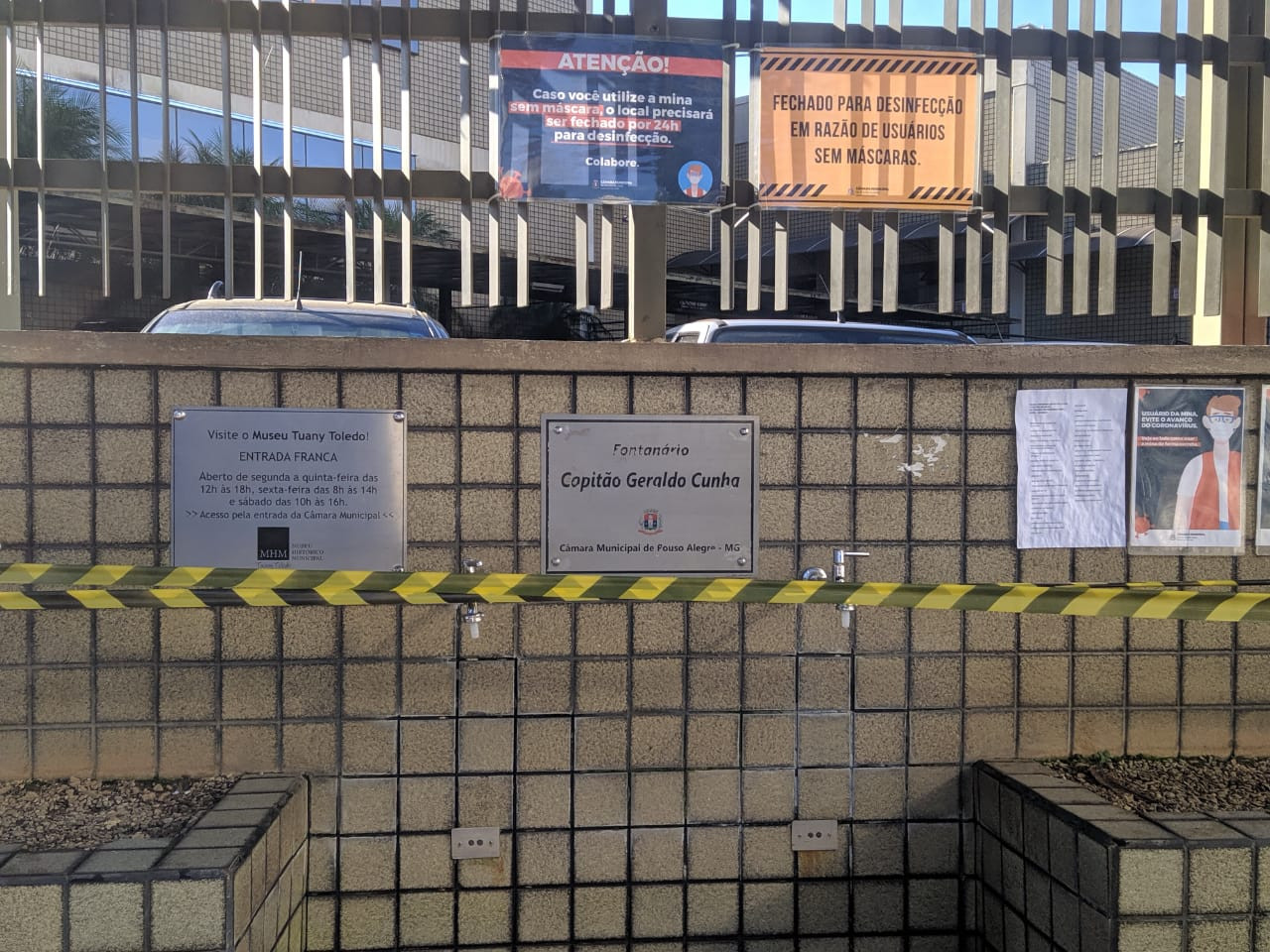 Imagem 1 da notícia: Mina da Câmara é interditada para desinfecção após usuário sem máscara