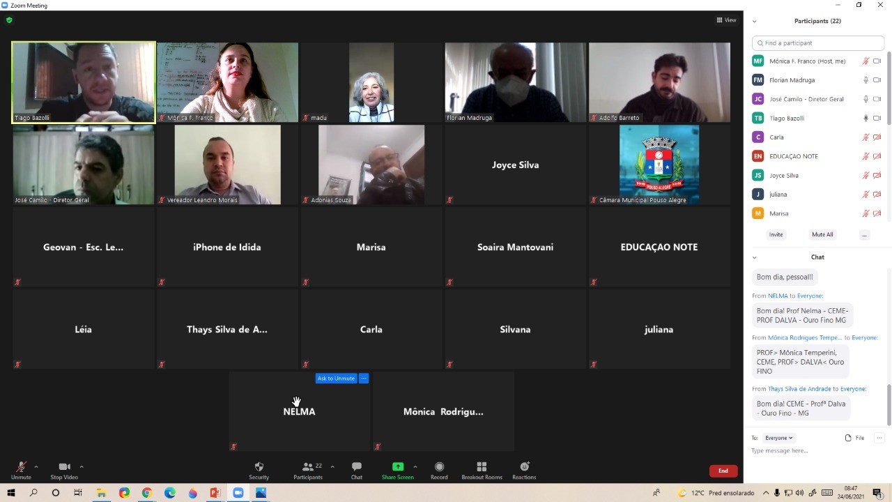 Imagem 1 da notícia: Câmara de Ouro Fino implanta estudo da 'Constituição em Miúdos' na cidade e Pouso Alegre ministra capacitação técnica para professores