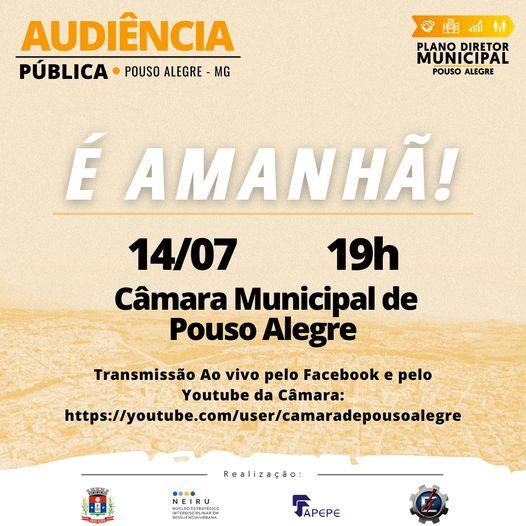 Imagem 2 da notícia: Câmara vai receber Audiência Pública do Plano Diretor