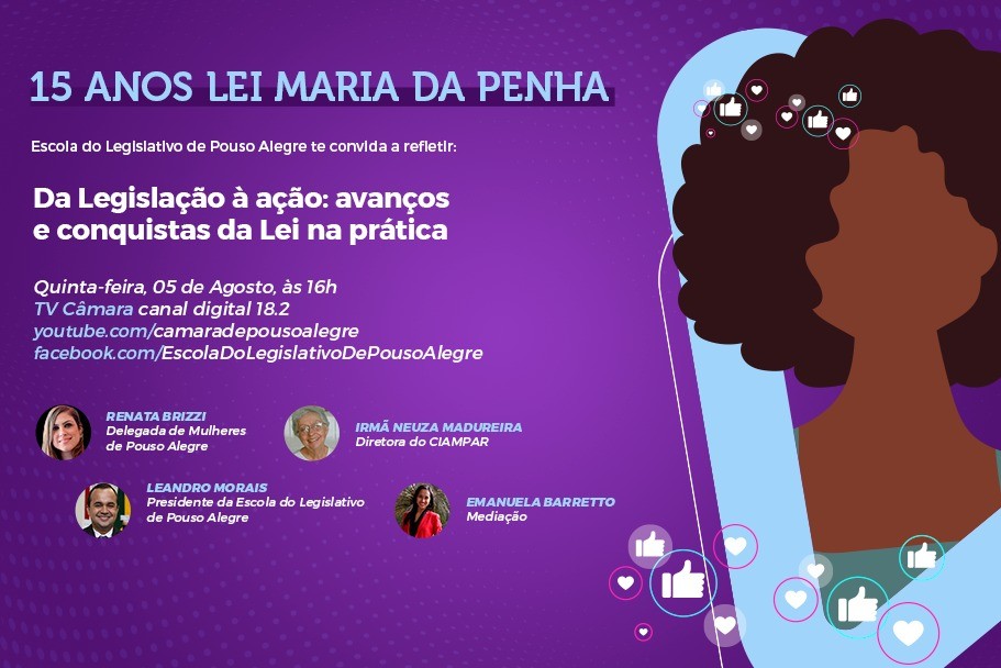 Imagem 1 da notícia: Dia 05/08, ELPA promove live para discutir avanços e desafios na luta contra violência doméstica