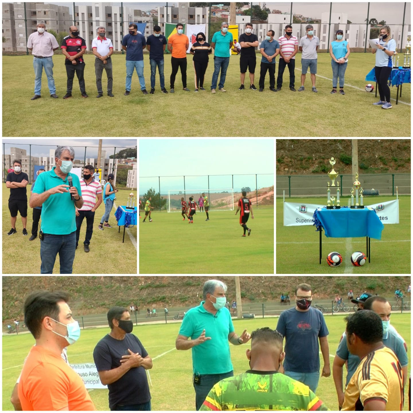 Imagem 1 da notícia: Vereadores acompanham torneio no novo campo de futebol do bairro São João