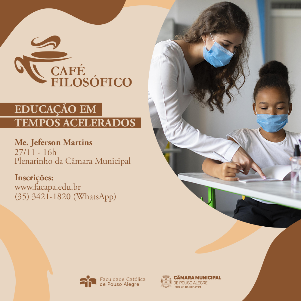 Imagem 1 da notícia: Café Filosófico acontece no próximo sábado, 27