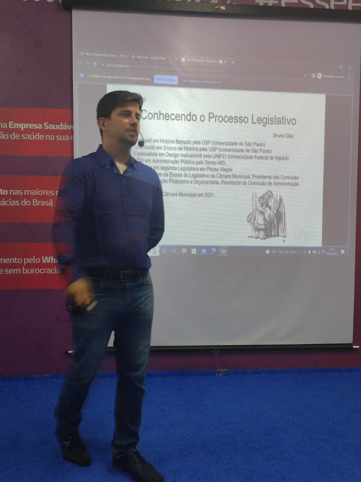 Imagem 1 da notícia: Vereador fala sobre o processo legislativo de Pouso Alegre em congresso internacional