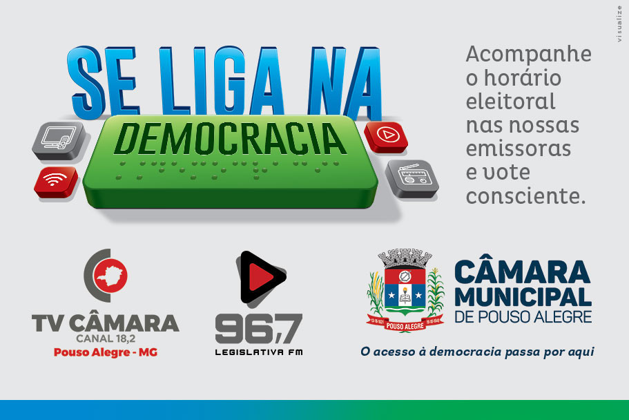 Imagem 1 da notícia: Moradores de Pouso Alegre poderão acompanhar horário eleitoral pela Rádio e TV Câmara a partir do dia 26