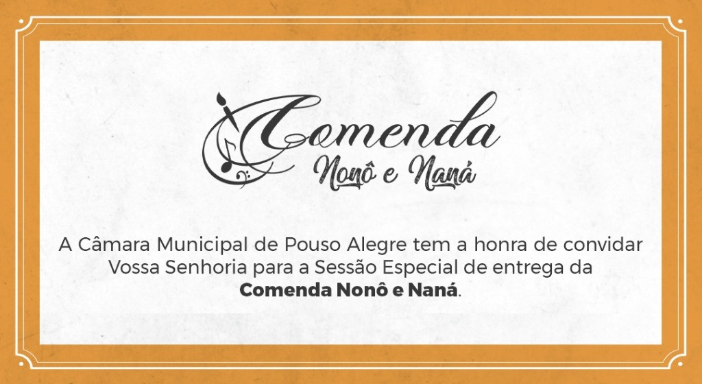 Imagem 2 da notícia: Medalha Nonô e Naná será entregue na próxima quinta (25)