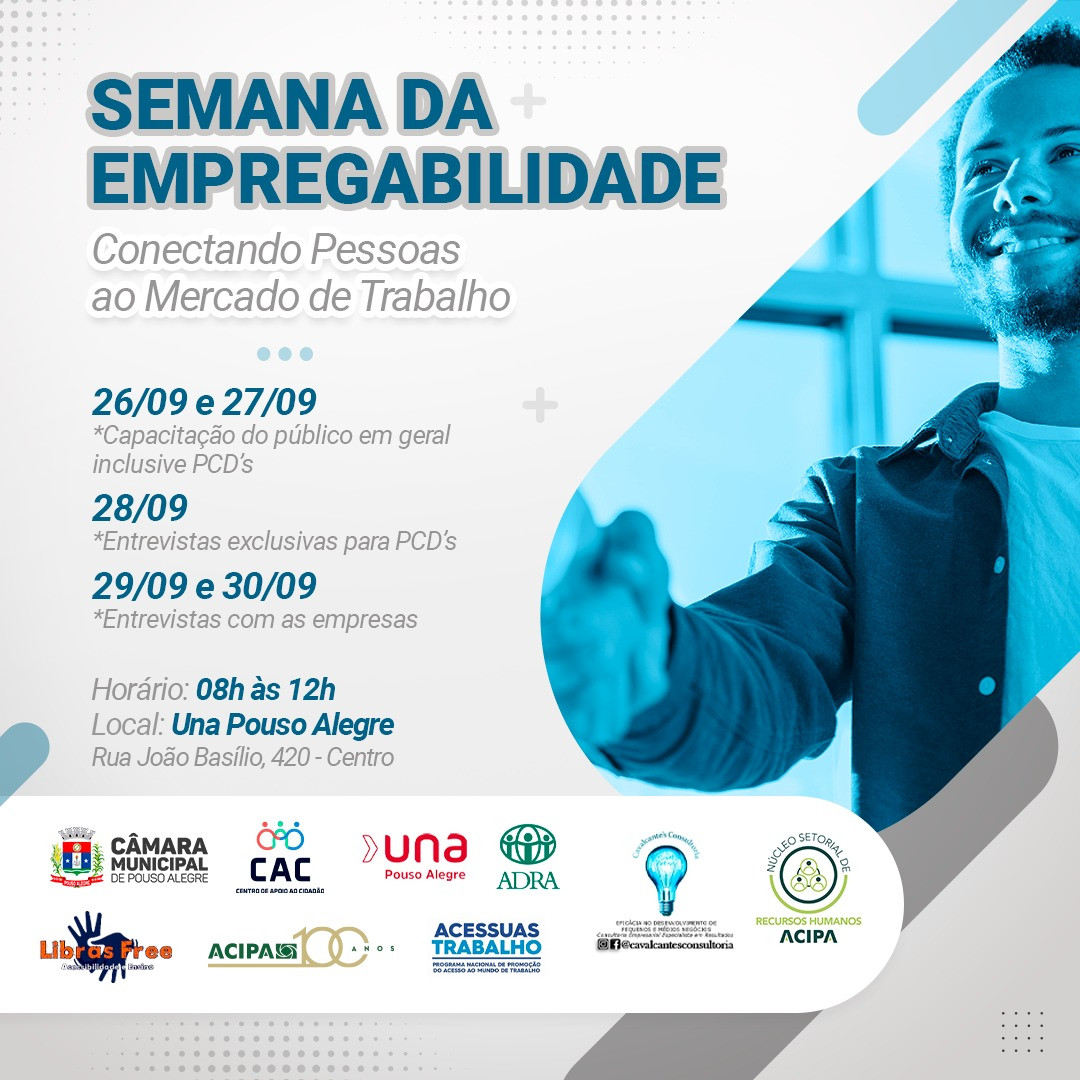 Imagem 1 da notícia: Semana da empregabilidade: Evento terá oportunidades para PCD