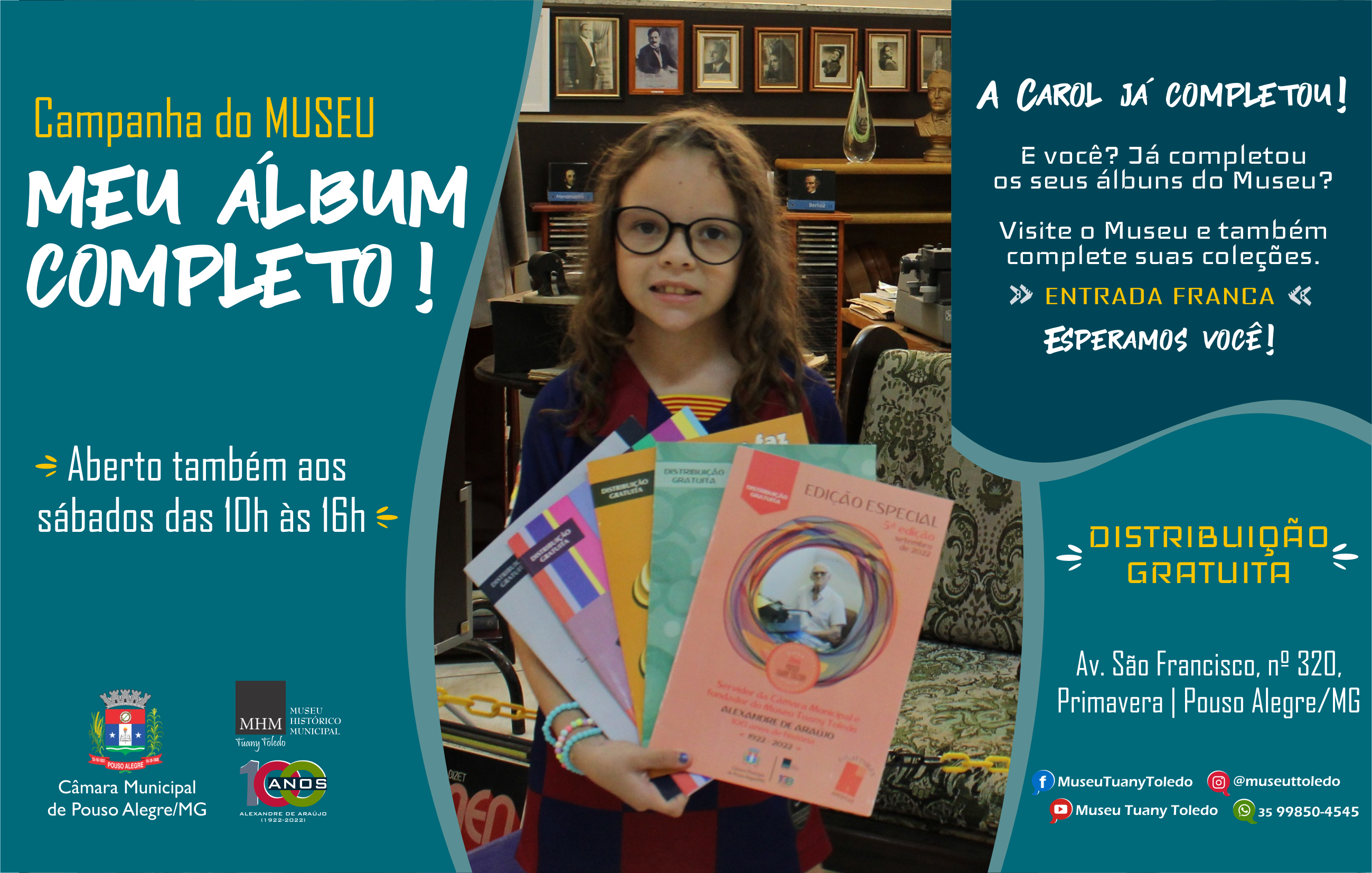 Imagem 1 da notícia: Campanha "Meu Álbum Completo" incentiva o público a visitar o Museu e ganhar os Álbuns de Figurinhas