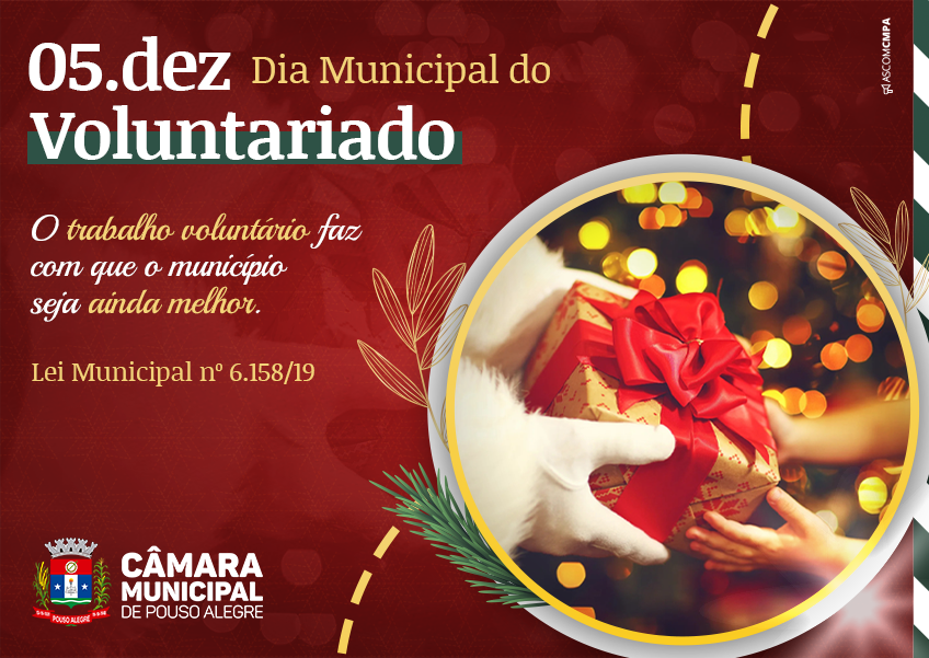 Imagem 1 da notícia: 05 de dezembro: Dia Municipal do Voluntariado