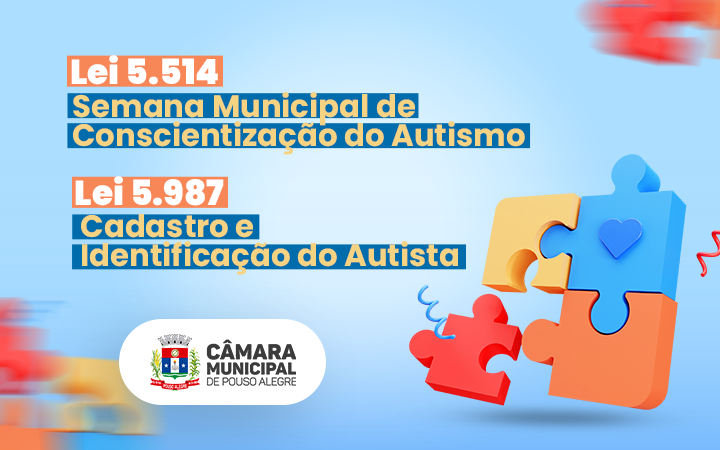 Imagem 1 da notícia: Abril azul: conheça as leis criadas em Pouso Alegre sobre o autismo