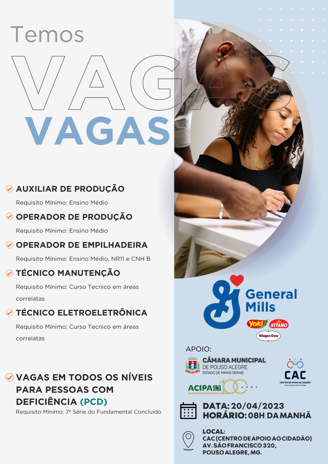 Imagem 1 da notícia: Câmara vai receber processo seletivo da General Mills