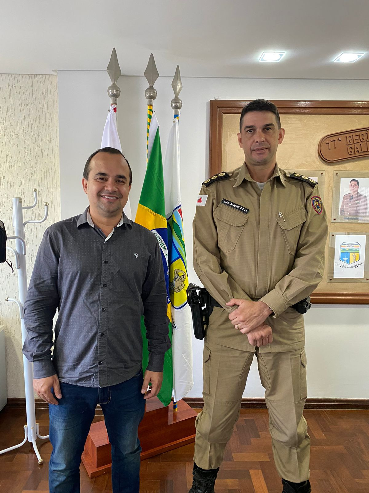 Imagem 1 da notícia: Presidente da Câmara se reúne com Comandante da 17ª RPM para tratar sobre sustentabilidade e tecnologia na segurança pública