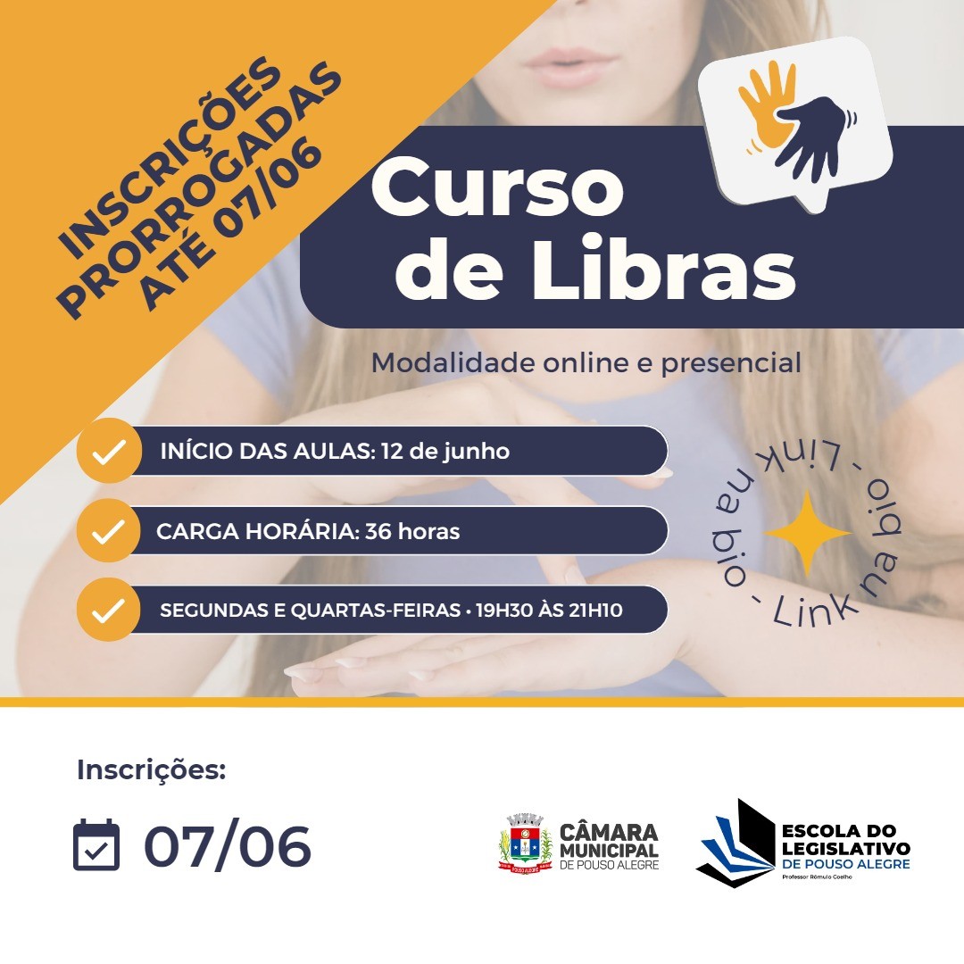 Imagem 1 da notícia: Inscrições para o Curso de Libras podem ser feitas até esta quarta-feira, 7
