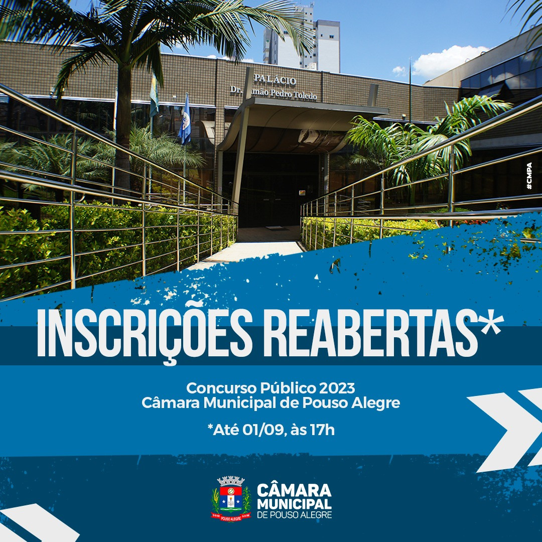 Imagem 1 da notícia: Câmara reabre inscrições do concurso público a partir desta quinta-feira, 31