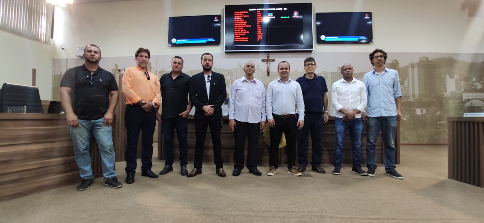Imagem 1 da notícia: Exemplo na Comunicação institucional: Câmara de Pouso Alegre recebe comitiva de vereadores de Caxambu