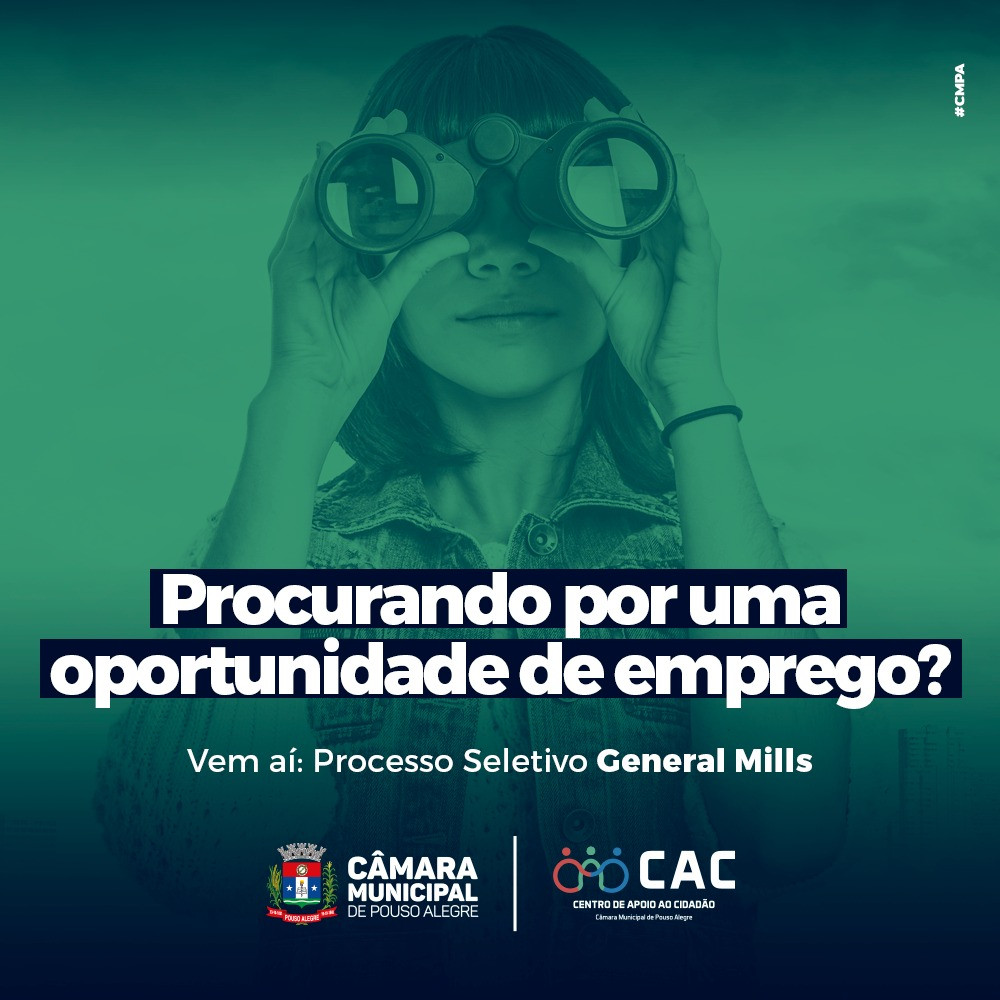Imagem 1 da notícia: Câmara vai receber processo seletivo da General Mills para contratação de 30 pessoas na próxima segunda (25)