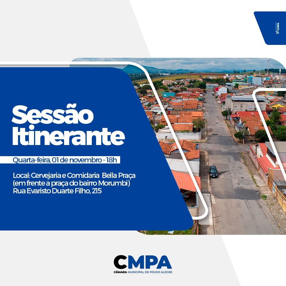 Imagem 1 da notícia: Câmara de Vereadores realiza Sessão Itinerante no bairro Morumbi nesta quarta-feira, 1º