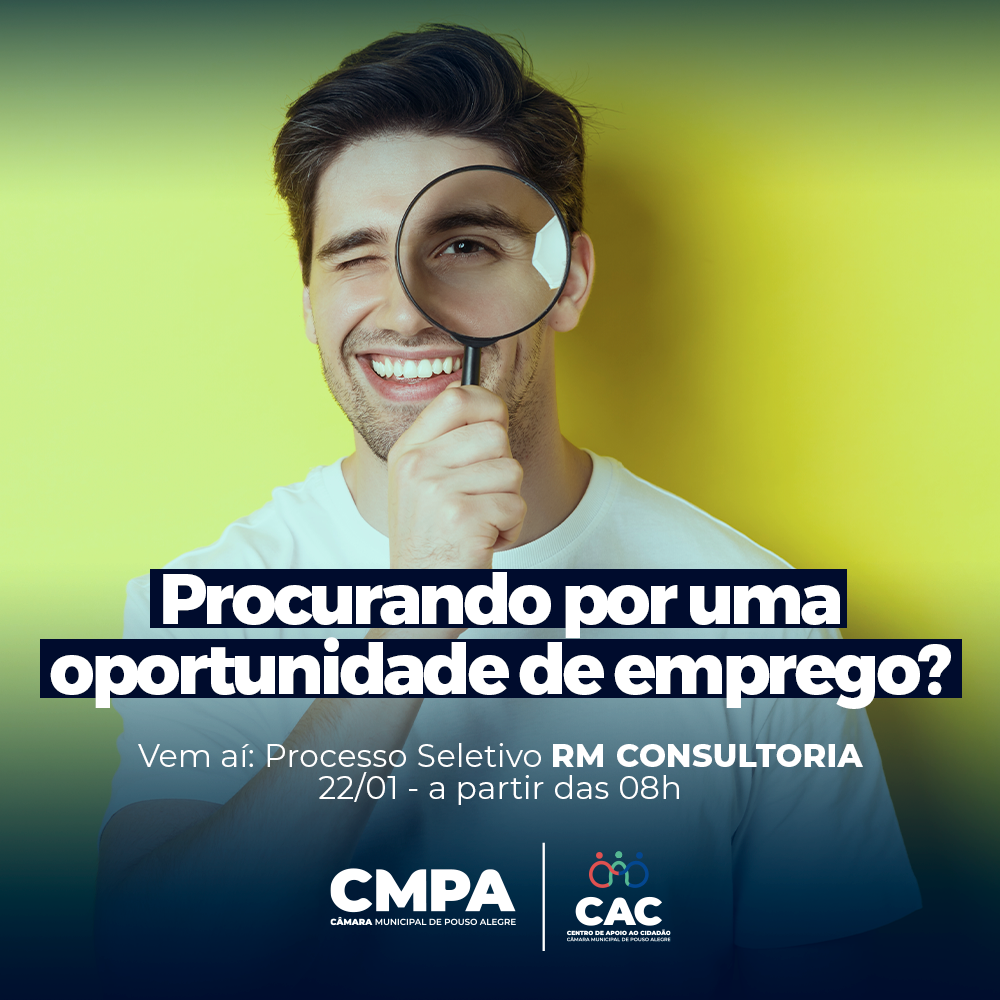 Imagem 1 da notícia: CAC da Câmara recebe dois processos seletivos na próxima segunda (22)