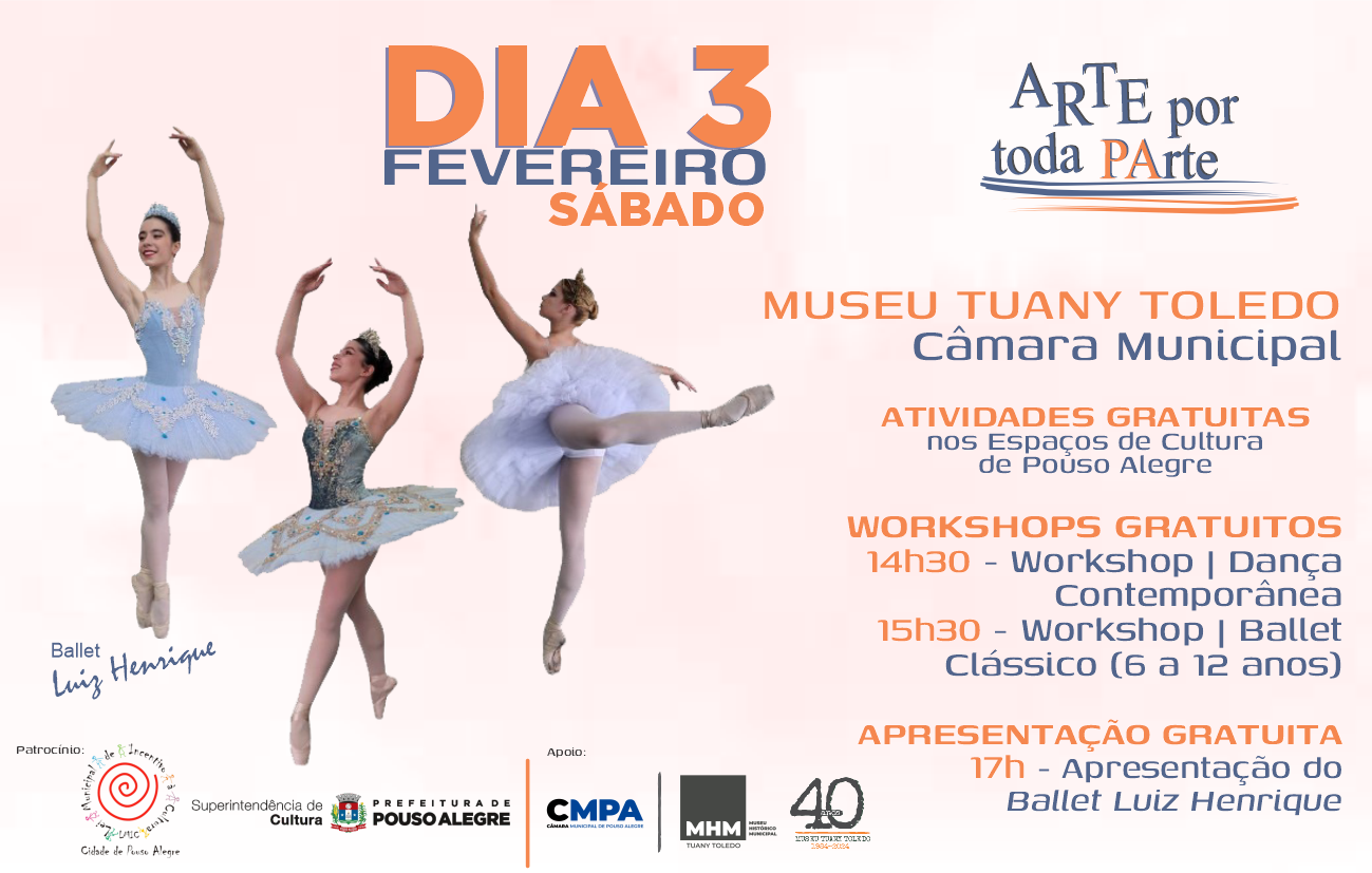 Imagem 1 da notícia: Museu recebe o evento "Arte por toda PArte" do Ballet Luiz Henrique