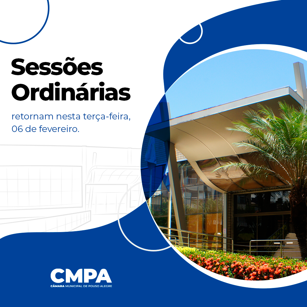 Imagem 1 da notícia: Sessões Ordinárias retomam na próxima terça (06)