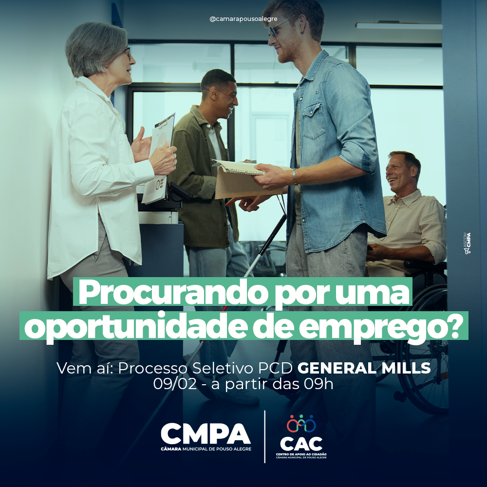 Imagem 1 da notícia: CAC da Câmara de Vereadores receberá processo seletivo exclusivo para PCD