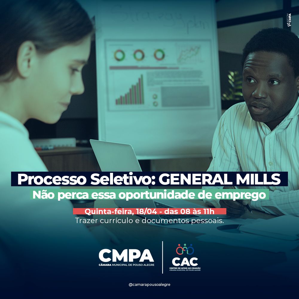 Imagem 1 da notícia: Processo seletivo da General Mills vai acontecer no CAC