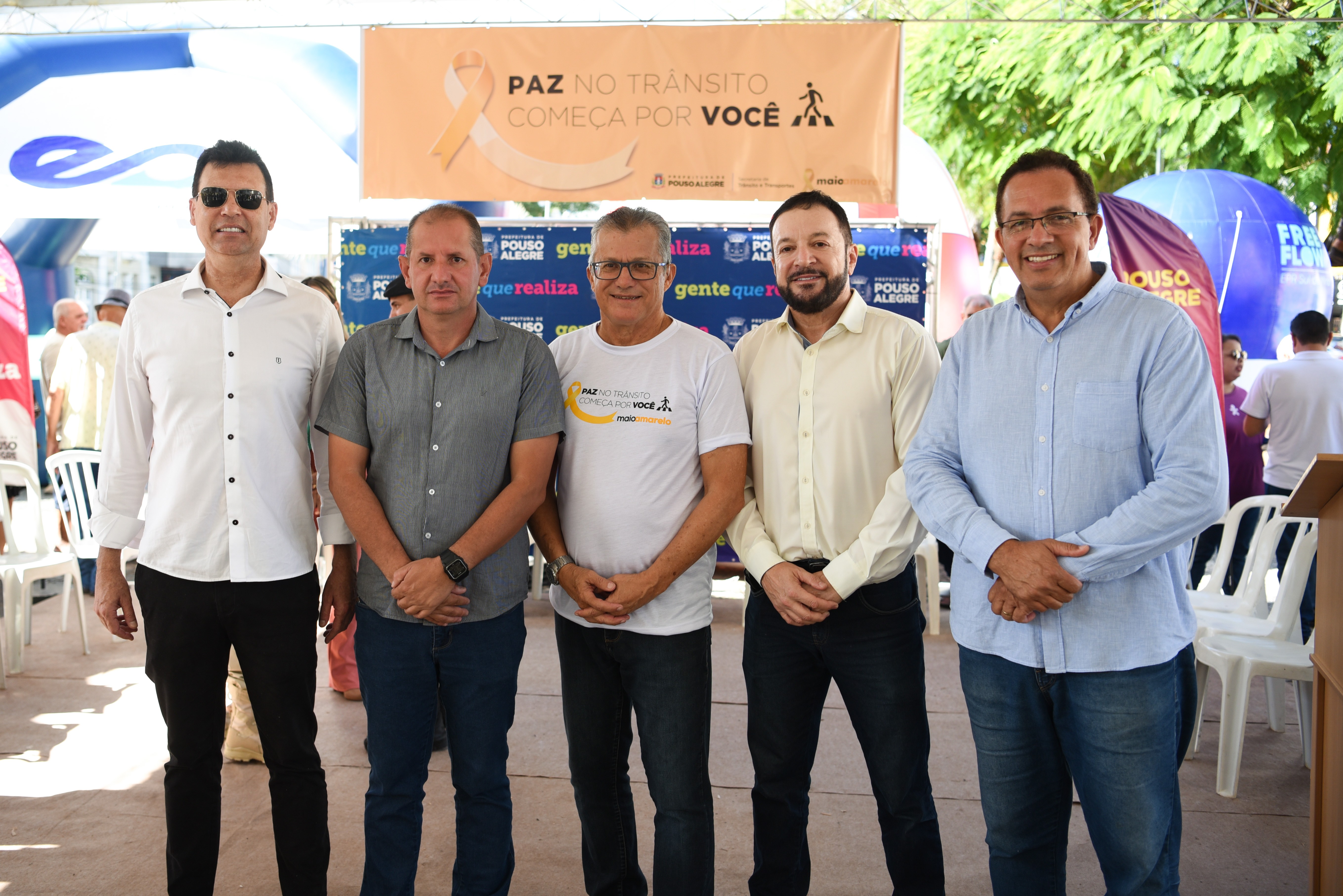 Imagem 2 da notícia: Vereadores participam de abertura da campanha do Maio Amarelo