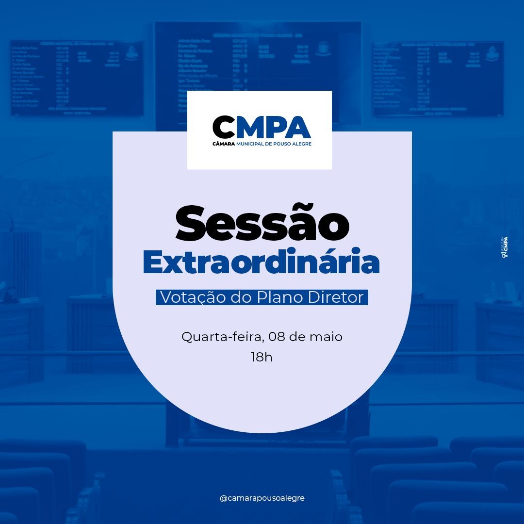 Imagem 1 da notícia: Vereadores apreciam Plano Diretor em Sessão Extraordinária nesta quarta-feira, 8