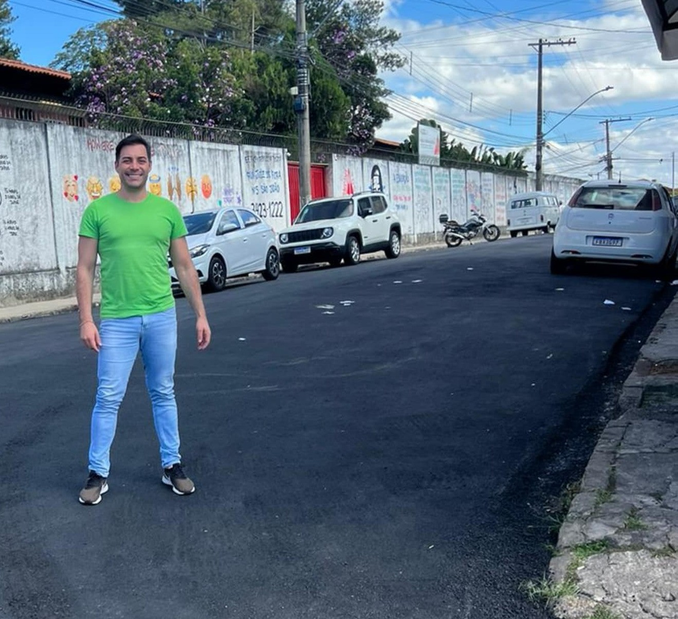 Imagem 1 da notícia: Indicação de vereador resulta em recapeamento asfáltico da Rua Juiz de Fora no bairro São João