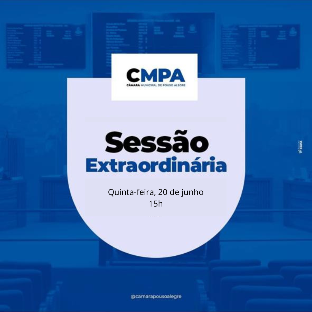 Imagem 1 da notícia: Sessão Extraordinária acontece na Câmara nesta quinta-feira, 20