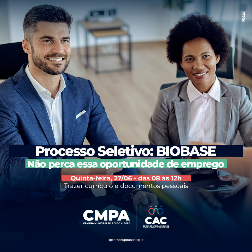Imagem 1 da notícia: CAC da Câmara vai receber processo seletivo para Biolab, Hotel Marques Plaza e Biobase na próxima semana