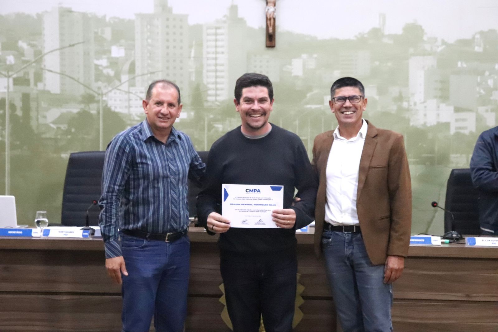 Imagem 3 da notícia: Conselheiros municipais recebem homenagem na Câmara de Vereadores