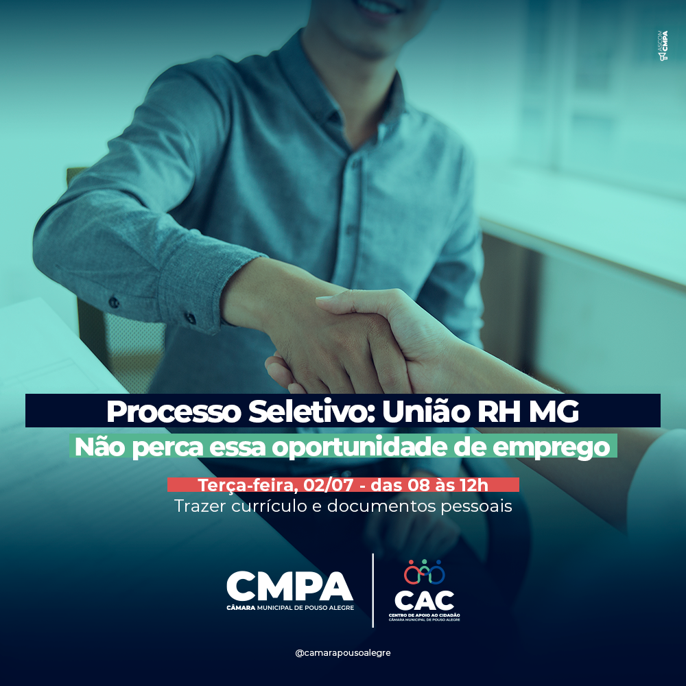 Imagem 1 da notícia: CAC da Câmara recebe processo seletivo para 80 vagas nesta terça (02)