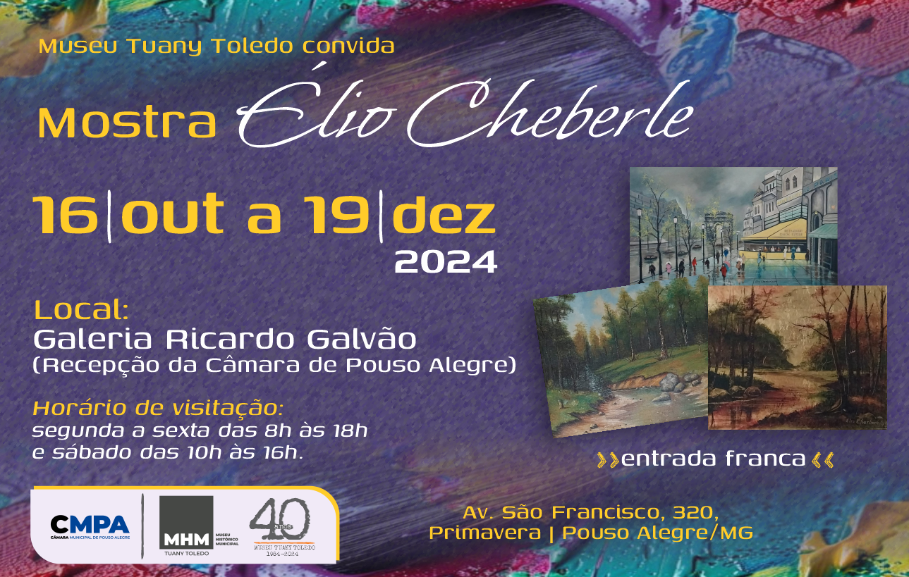 Imagem 1 da notícia: Museu promove mostra com obras de Élio Cheberle na Galeria de Artes