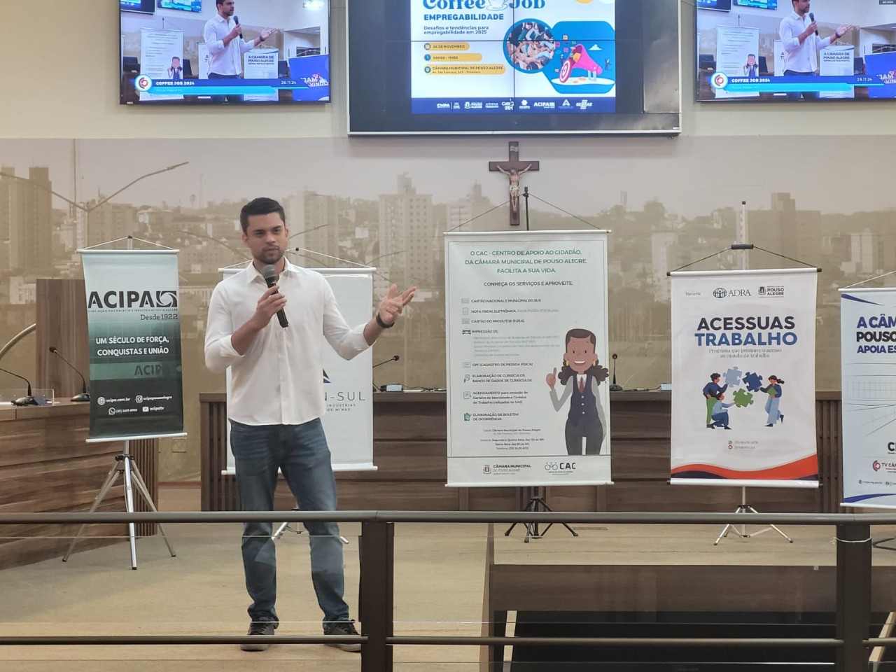 Imagem 3 da notícia: Câmara de Pouso Alegre recebe “Coffee Job”, evento para discutir e fomentar a empregabilidade no município
